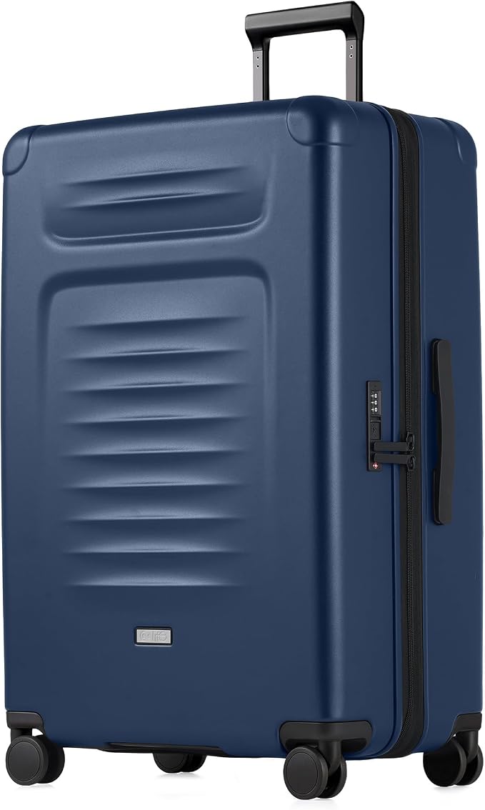 Coolife Checked Suitcases Luggage: Large Travel Luggage with Spinner Wheels Expandable Hardside Suitcases with TSA Lock,29 Inch Blue by COOLIFE
