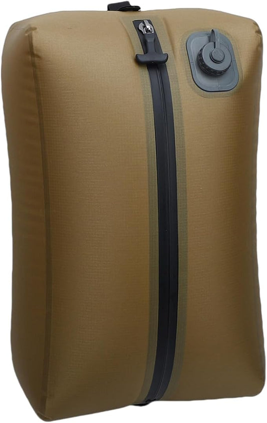 Reusable Travel Vacuum Bags, 20L Automatic Vacuum Compression Bag Built in Pump, Space Saver Seal Packing Cubes for Clothing for Carry On Suitcase and Backpack Luggage (Khaki) by oreilet
