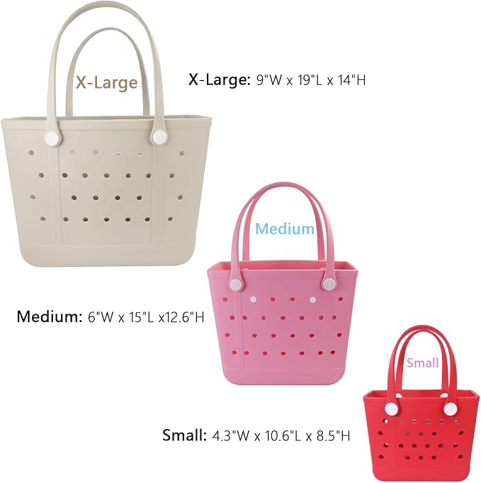 Lightweight Extra large Rubber Beach Bag Small mini Tote Bag for Gym Waterproof medium Open Handbag for Pool Sports - Image 4