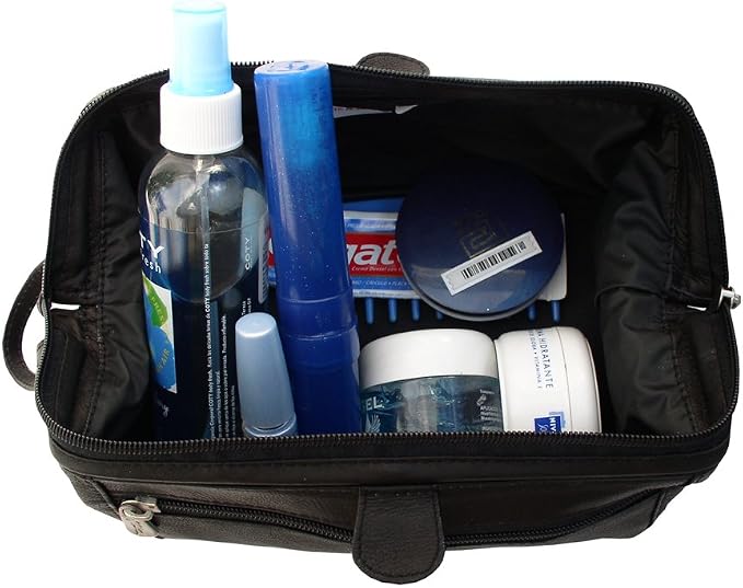 Piel Leather U Frame Utility Kit with Zip Bottom, Black, One Size - Image 3