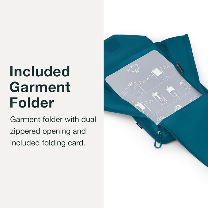 Osprey Ultralight Travel Starter Set, Includes Small & Medium Packing Cube and Garment Folder, Black - Image 3