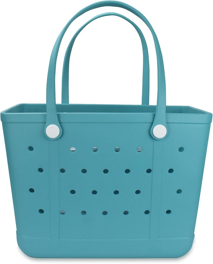 Rubber Beach Bag for Women, Waterproof Travel Tote Bags for Beach | Waterproof Sand-proof Tote Bags with Zipper Pocket, Durable Lightweigh Tote Bag for Outdoor - Image 4