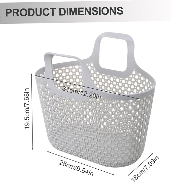 Plastic Shower Caddy Portable Organizer with Storage for Bath Toy Storage for Bathroom, College Dorm, Pantry, Kitchen (Grey) Bath Toy Storage Shower Caddy - Image 5