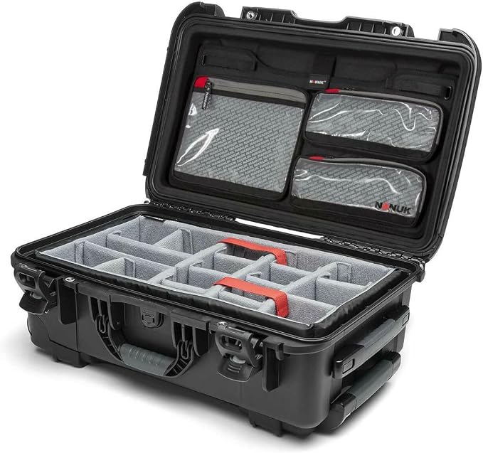 NANUK 935 Pro Photo Kit – Waterproof Travel Camera Hard Case with Padded Dividers and Wheels, 22” x 14” x 9” - Dustproof and Impact Resistant, Airline Carry-On Approved – Black | Includes Padded Divider and Lid Organizer, Nk-7 Resin Shell, Polyurethane... - Image 4