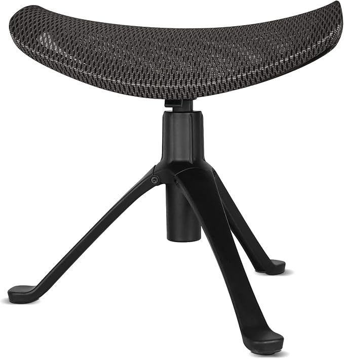 Lilithye Footrest for Desk Adjustable Height 2-in-1 Function Rotatable Ergonomic Under Desk Footrest Ottoman Stool Rolling Leg Rest for Home Office (Gray) by Lilithye