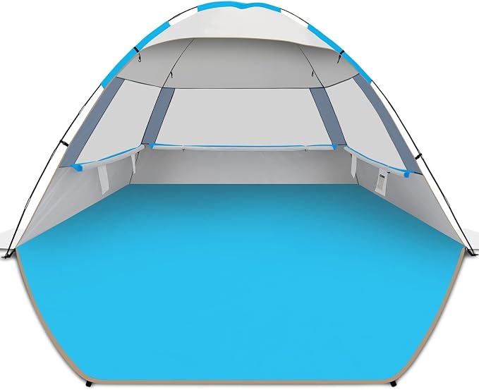 Gorich Beach Tent Sun Shelter for 3/4/6/8/10 Person with UPF 50＋ UV Protection, Lightweight & Easy Setup Beach Shade Canopy, Portable Beach Shade Tent Beach Cabana by Gorich
