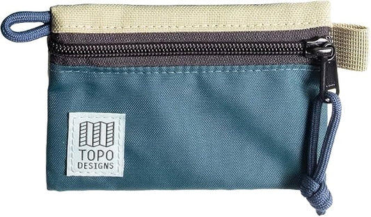 Topo Designs Accessory Bags, Travel Organizer Accessories for Smaller Items, Durable Storage Pouch, 3 Sizes, Fully Lined Pack Cloth (Micro, Oil Green/Dark Pine) by TopoDesigns