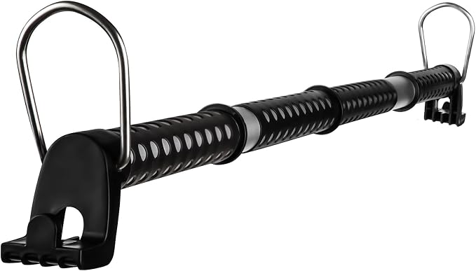 Car Clothes Hanger Bar Auto Rod Automobile Hanging Coat Rack for Garment Cloths - Best for Travel Back-Seat Laundry Wardrobe Vehicle Clothing in Cars Truck RV SUV Hook Hangers - Expandable 36" to 60" by OxGord