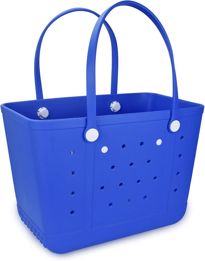 Rubber Beach Bag for Women, Waterproof Travel Tote Bags for Beach | Waterproof Sand-proof Tote Bags with Zipper Pocket, Durable Lightweigh Tote Bag for Outdoor - Image 5