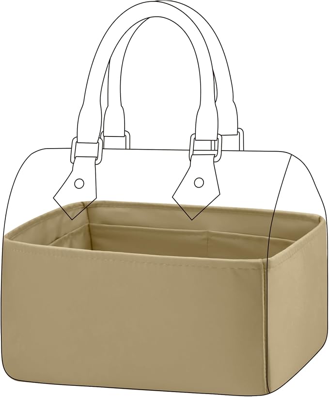 DGAZ Silk Purse Organizer Insert Fits LV Speedy 16/20/25/30/35/40/45 bags，Silky Smooth Bag Organizer，Luxury Handbag & Tote Shaper(S2 trench,SP25) by DGAZ