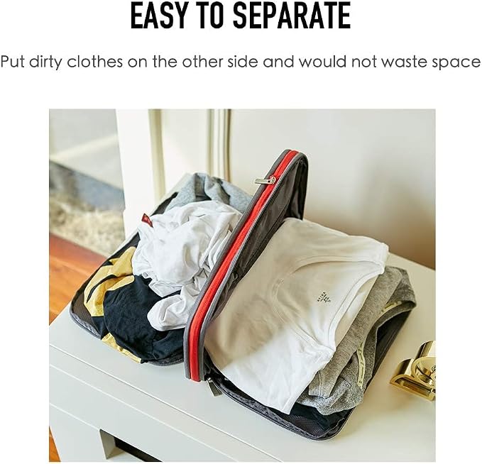 Bee Nesting BeeNesting Waterproof Compression Packing Cubes 5/6/8 sets, Large Travel Packing organizers for Carry on Luggage, 2 Sides Expandable Storage Bags - Image 2