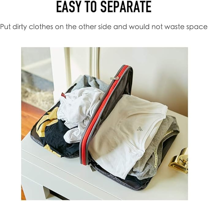 Bee Nesting BeeNesting Waterproof Compression Packing Cubes 5/6/8 sets, Large Travel Packing organizers for Carry on Luggage, 2 Sides Expandable Storage Bags - Image 2