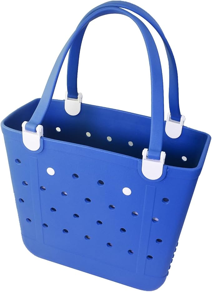Rubber Beach Bag for Women, Waterproof Travel Tote Bags for Beach | Waterproof Sand-proof Tote Bags with Zipper Pocket, Durable Lightweigh Tote Bag for Outdoor - Image 2