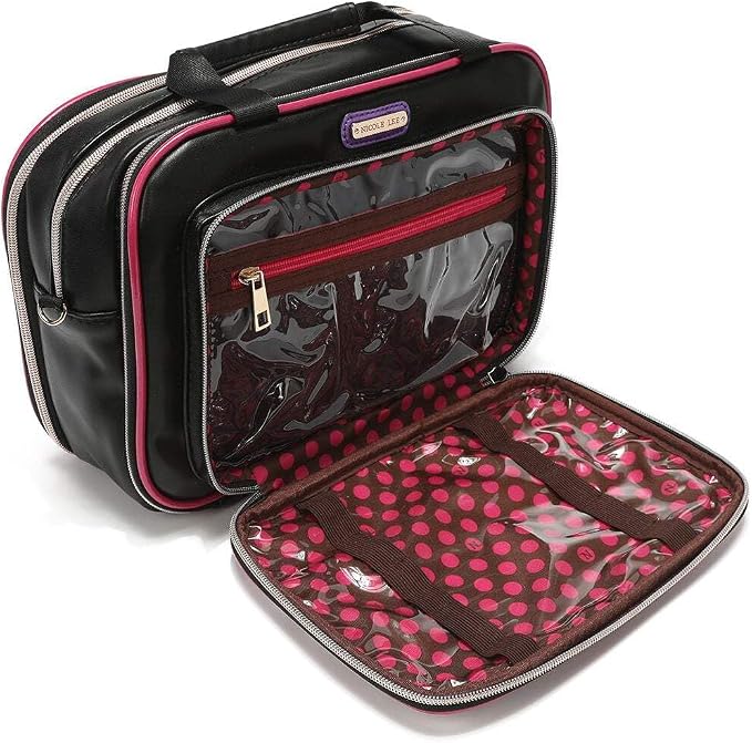Nicole Lee Cosmetic Makeup Bag for Women - Multi Organization Toiletry Travel Bag with 5 Compartments (Paris Fashion Week) - Image 6