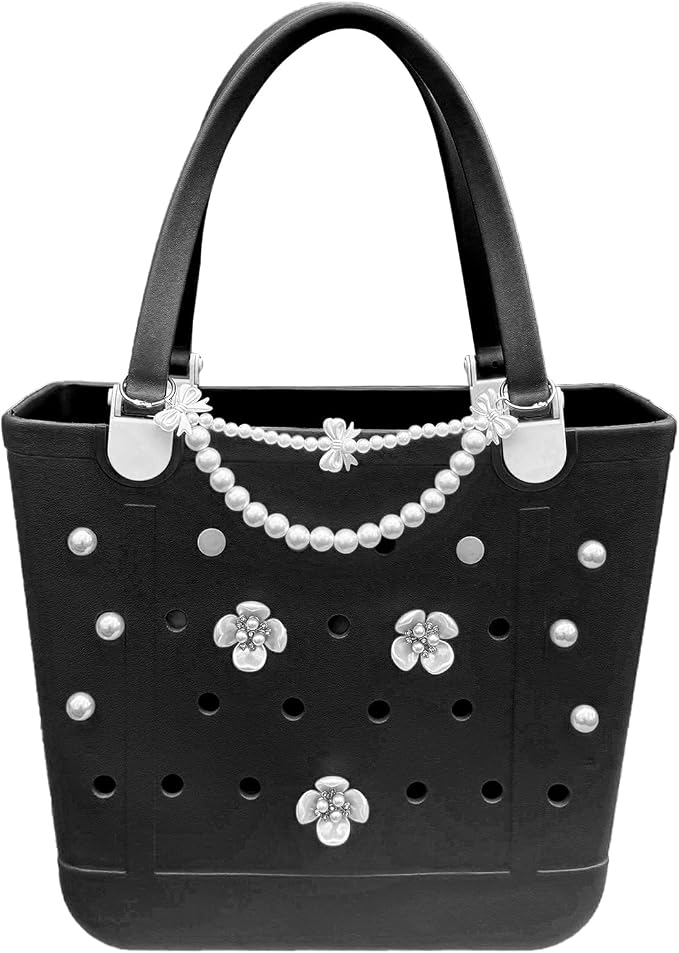 Rubber Beach Bag for Women, Waterproof Travel Tote Bags for Beach | Waterproof Sand-proof Tote Bags with Zipper Pocket, Durable Lightweigh Tote Bag for Outdoor - Image 4