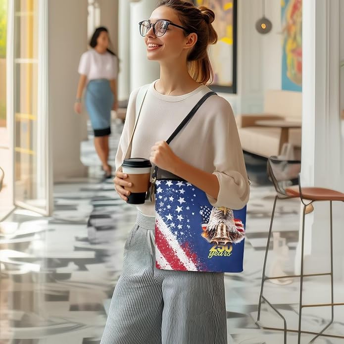 HUGS IDEA Boho Bags for Women Leather Handbag Shoulder Bucket Crossbody Purse - Image 3