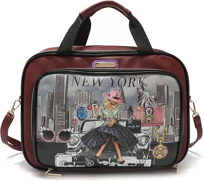 Nicole Lee Cosmetic Makeup Bag for Women - Multi Organization Toiletry Travel Bag with 5 Compartments (Success in New York) - Image 2