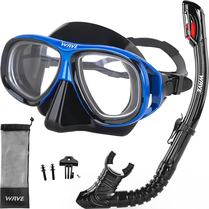 Nearsighted Snorkel Gear, Nearsighted Dry Snorkel Mask Set for Adult Youth, Nearsighted Anti Fog Diving Mask with Detachable Camera Mount & Adjustable Strap for Scuba Diving, Snorkeling, Freediving - Image 9