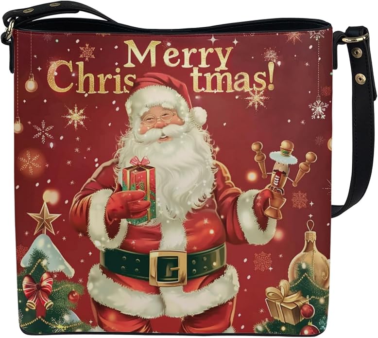 HUGS IDEA Boho Bags for Women Leather Handbag Shoulder Bucket Crossbody Purse - Image 3