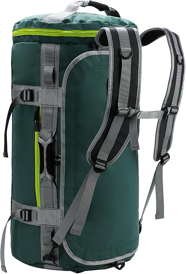 MIER Large Duffle Bag Backpack for Travel Camping Gym Sports, 45L/60L/90L | Water Resistant, Convertible Duffel, Detachable Backpack Straps, Shoe Compartment, Heavy-Duty Tarpaulin, 3 Sizes by MIER