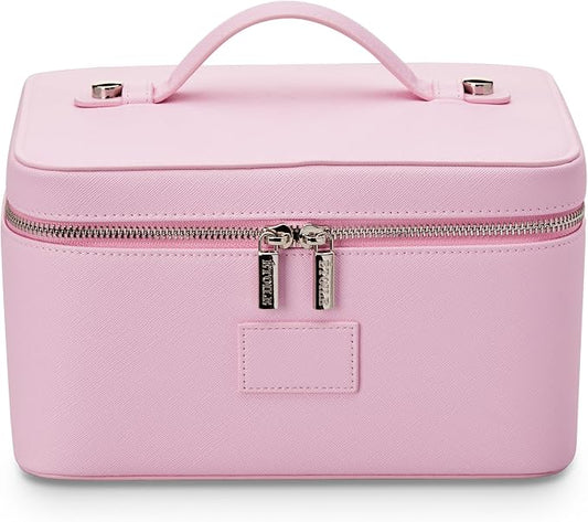 ETOILE - Vanity Case Lavender Pink - Stylish Travel Makeup Bag Organizer with Dividers by ETOILE