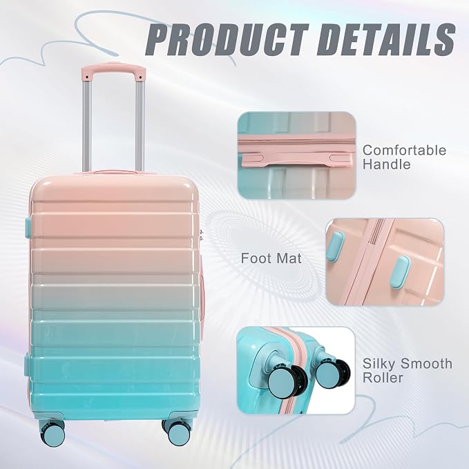 3pc Luggage Sets Suitcases ABS with Spinner Wheels - Image 7