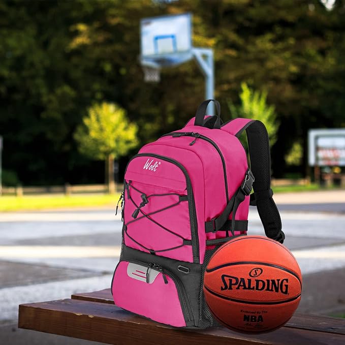 WOLT Basketball Backpack Large Sports Bag with Separate Ball Holder & Shoes Compartment, Best for Basketball, Soccer,Gym - Image 6