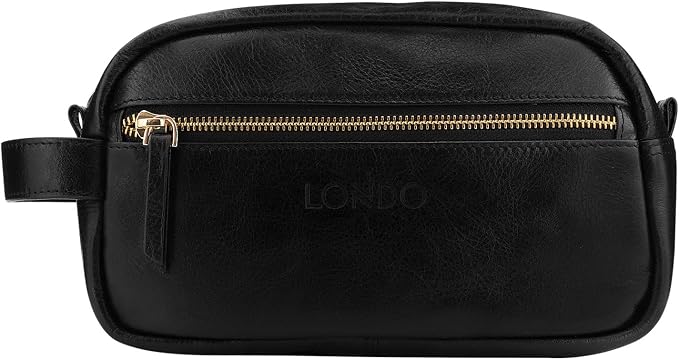 Londo Genuine Leather Travel Toiletry Bag – Makeup, Shaving Organizer, Dopp Kit for Men & Women, Durable & Stylish Travel Accessory - Image 3