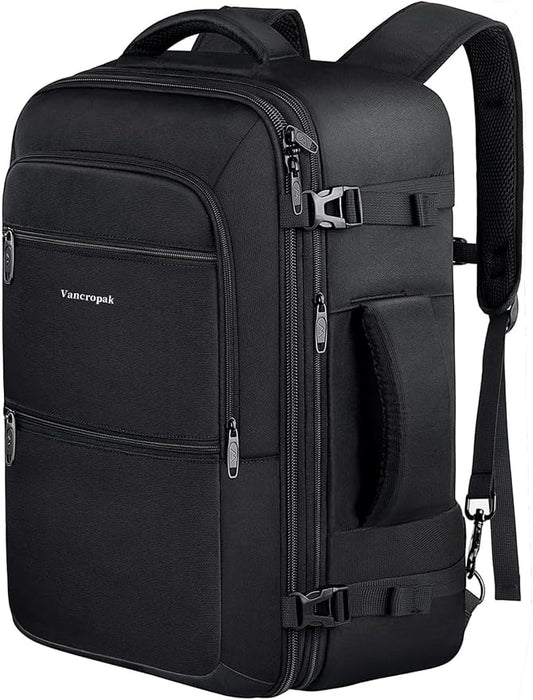 Vancropak 35L Carry on Bags for Airplanes, Luggage Backpack for Travel | Airline Approved Travel Bag, Adjustable Strap, Hidden Shoulder Strap, Weekender Business Daypack, Water Resistant Backpack by Vancropak
