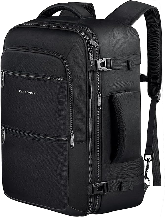 Vancropak 35L Carry on Bags for Airplanes, Luggage Backpack for Travel | Airline Approved Travel Bag, Adjustable Strap, Hidden Shoulder Strap, Weekender Business Daypack, Water Resistant Backpack - Image 9