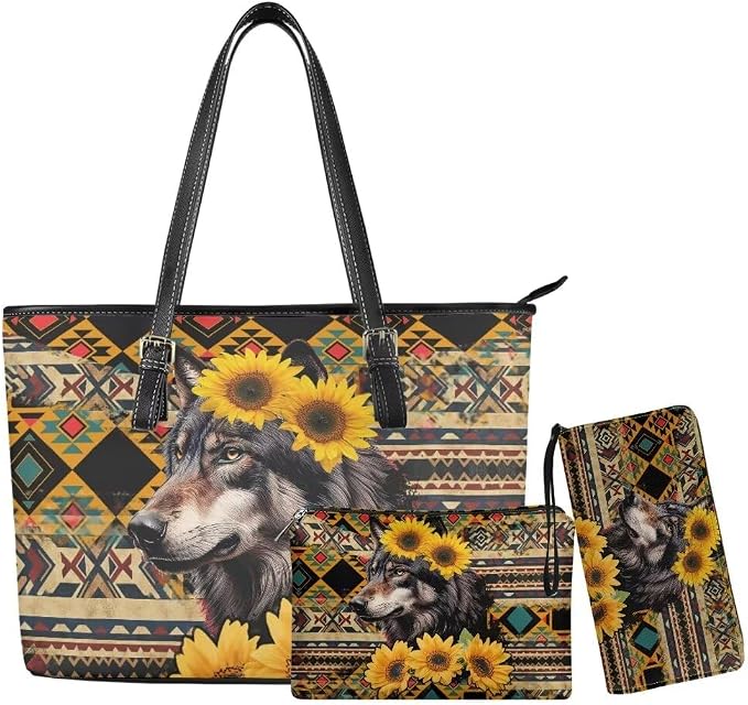 Women Purse Handbags Wallet Sets Leather Shoulder Tote Bag for Women,Top Handle Purse with Wrist Wallet Bag by Unknown