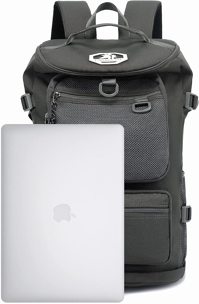 Kalesi Gym Duffle Bag Backpack 4-Way Waterproof with Shoes Compartment for travel Sport Hiking laptop (gray) - Image 4