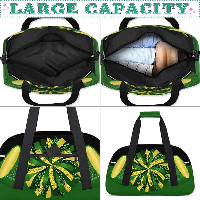 Cheerleading Dance Bag for Women Cheer Team Sport Gym Makeup Cosmetic Bag 2 Pcs Set - Image 5