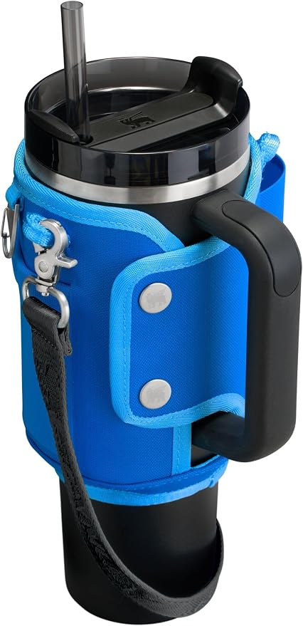 STANLEY All Day Quencher Carry All for 40 oz Tumbler with Handle | Crossbody Bag with Phone Holder Pocket, Card Sleeve & Detachable Strap | Water Bottle Carrier Bag | BPA-Free | Azure - Image 3