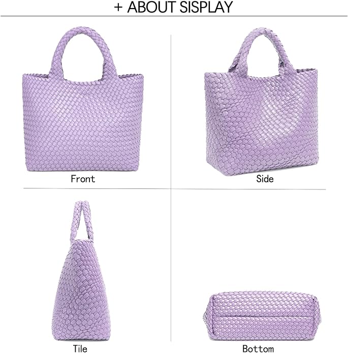 JINMANXUE Fashion Woven Bag Shopper Bag Travel Handbags and Purses Women Tote Bag Large Capacity Shoulder Bags - Image 7