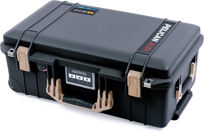 Black Pelican Air 1535 Carry-on Case - with TrekPak Divider System & Mesh Lid Organizer - Desert Tan Handles & Latches. - Image 3