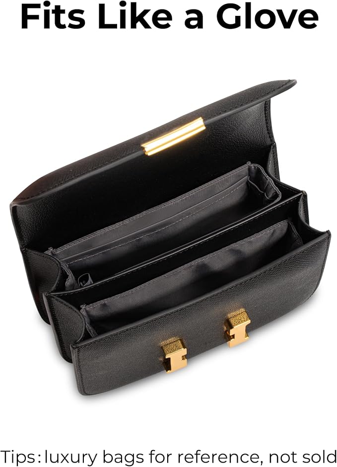 Purse Organizer Insert for HERMES Constance 19 Handbag,Custom Fit Inside Premium Slate Gray Lightweight WaterResistant Tote Bag Insert Accessories - Image 3