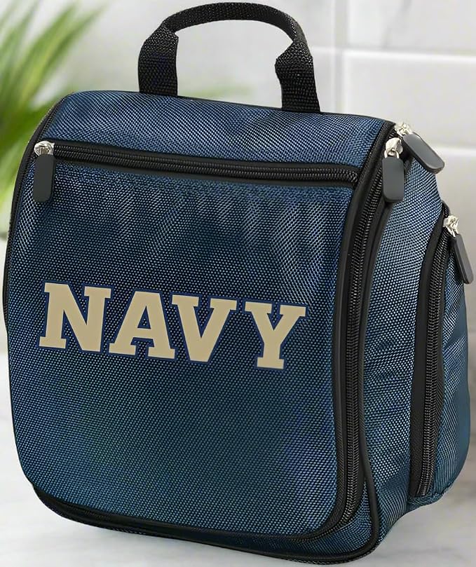 Broad Bay Naval Academy Toiletry Bags Or Hanging United States Naval Academy Shaving Kits for Men Official USNA Dopp Kit (Navy) - Image 3