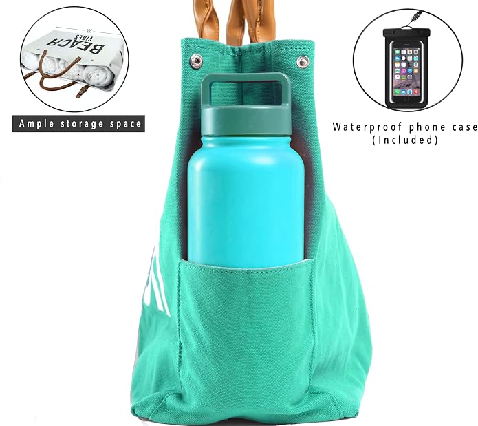 Keho Waterproof Beach Bag with Pockets For Women (Sandproof) - Image 3