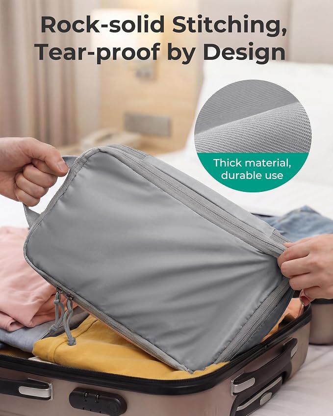 BAGSMART 6 Set /4 Set/2 Set Compression Packing Cubes for Travel, Lightweight Luggage Organizer Bags, Durable Space Saver Bags Travel Essentials - Image 6