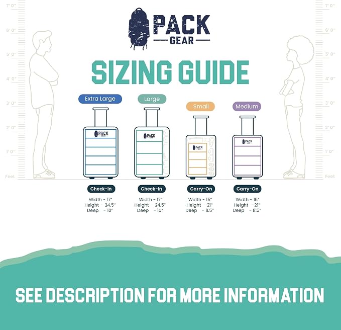 Pack Gear Hanging Suitcase Organizer - Our Large Hanging Luggage Organizer Fits Any Suitcase - Our Packing Cubes For Travel Uses Mesh Windows to Make it Easy to Find your Clothes (Green, L) - Image 7