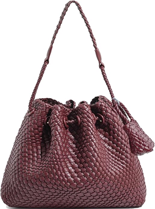 JINMANXUE Woven Purse for Women, Beach Hobo Shoulder Bag, Top-handle Tote Handbag, Shopper Underarm Satchel for Work Travel | Spacious Lightweight by JINMANXUE