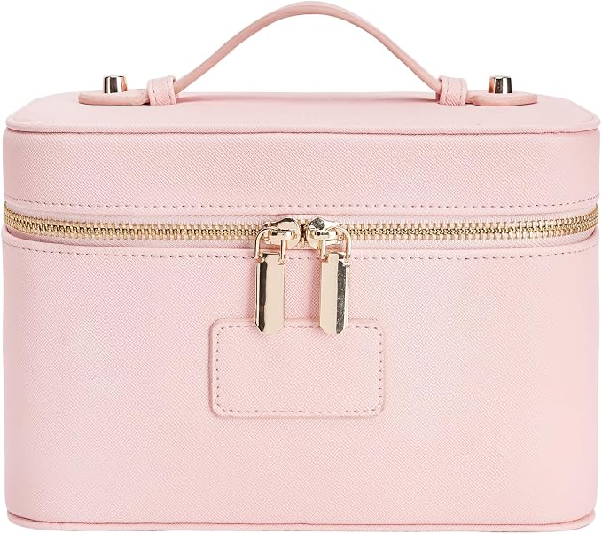 Makeup Case for Women, Leather Makeup Bag Cosmetic Case with Removable Divider, Large Capacity Waterproof Portable Travel Toiletry Make up Organizer Case by idoltimes