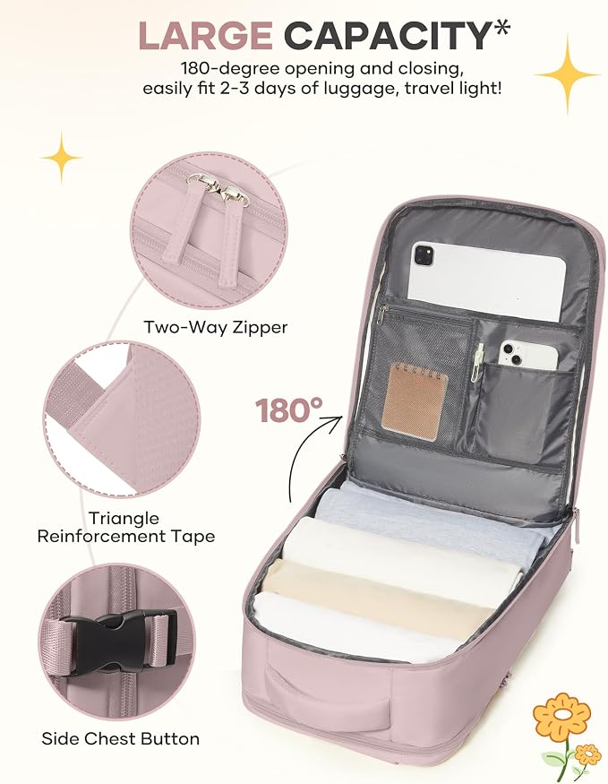 coofay Travel Backpack For Women Men Airline Approved Carry On Backpack Flight Approved Waterproof Sports Backpack Casual Daypack Small Hiking Backpacks - Image 5