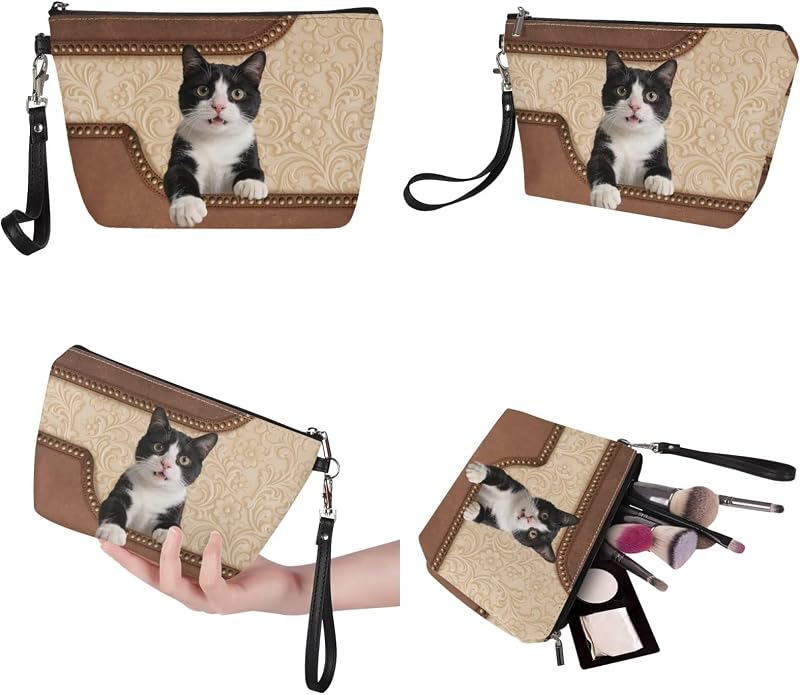 GIFTPUZZ Women Tote Bag Women Wallet Portable Cosmetic Bag for Women Bag Set 3 Pack PU Leather Bags with Zipper - Image 6