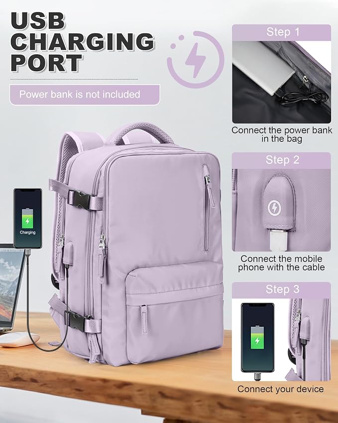 VGCUB Vacuum Backpack Travel with Pump, Vacuum Seal Compression Bags Laptop Backpack Personal Item - Image 7