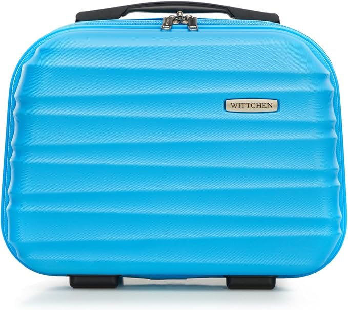 WITTCHEN Groove Line Toiletry Bag, Blue, Small (15 L, 30x34x16 cm), Toiletry bag by WITTCHEN