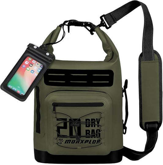 MORXPLOR Dry Bag Waterproof,5L/10L/20L/30L/40L/55L Roll Top Dry Bag Backpack with WaterProof Phone Case for Swim,Kayak by MORXPLOR