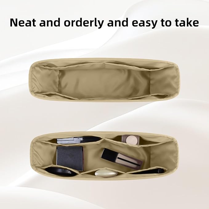 DGAZ Purse Organizer Insert Fits Neverfullbag BB/PM/MM/GM，Silk Bag Organizer，Luxury Handbag & Tote Shaper(S2 trench,BB) - Image 5