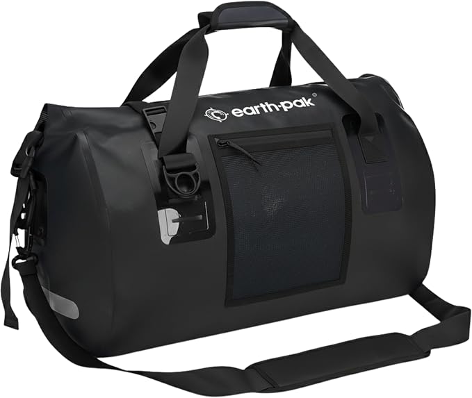 Earth Pak Waterproof Duffel Bag - Heavy Duty Motorcycle Dry Bag with Large Storage Space Perfect for Traveling, Camping, Kayaking, Fishing & Canoeing Bag 50L/70L/90L/120L Sizes by earthpak